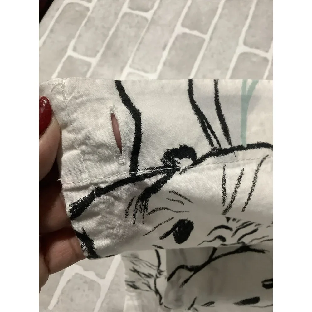 Cotton 100% Shower Curtain WHITE‎ Black Green Blue